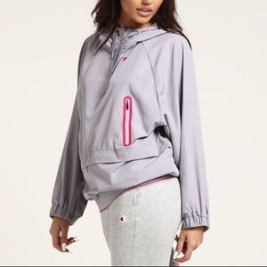 Ivy Park Hooded Jacket, gray and pink, size M